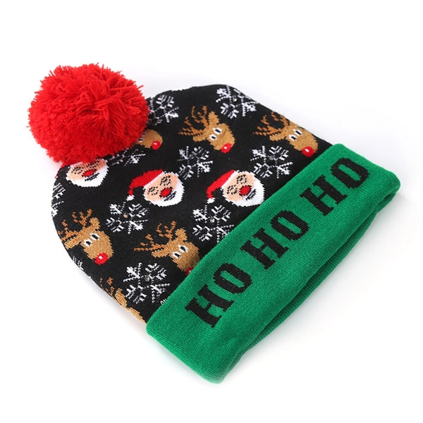 LED Winter Beanie Blinky Snowman Hats
