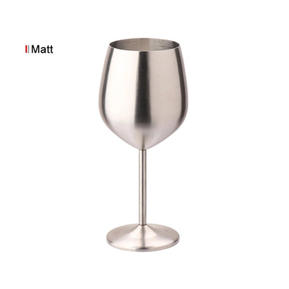 Stemmed Stainless Steel Wine Glasses