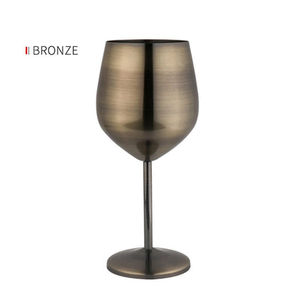 Stemmed Stainless Steel Wine Glasses
