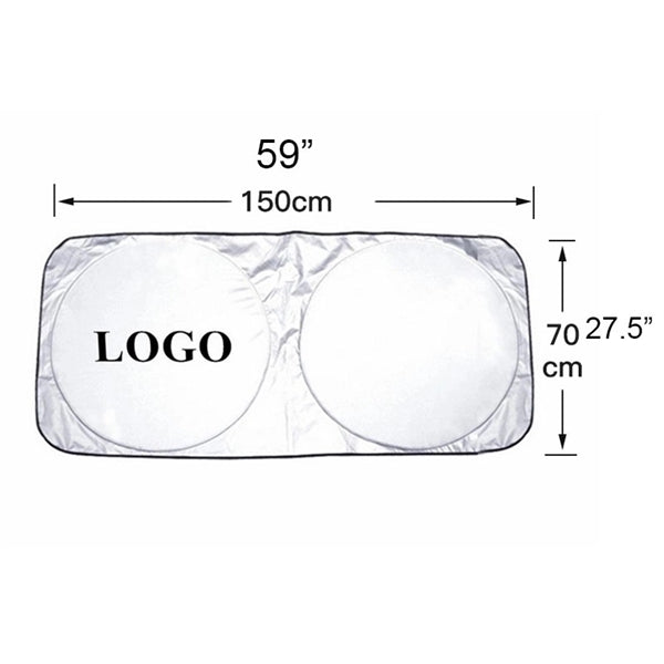 Car Windshield Sun Shade with Storage Pouch