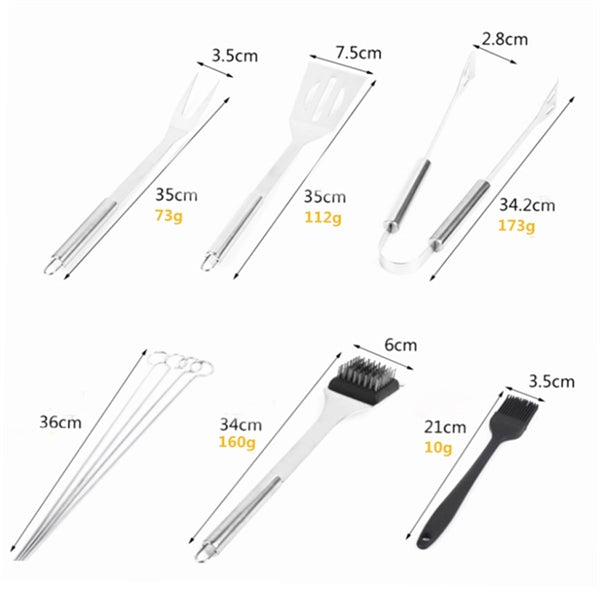 BBQ Grill Accessories 9 PCS Stainless Steel Grilling Tools