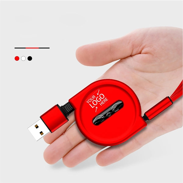 3 in 1 Pearlescent  Telescopic Charging Cable