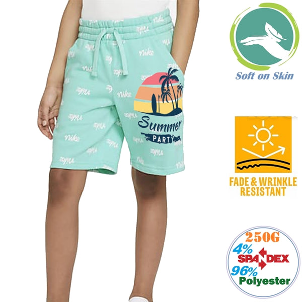 250G Fleece Sporty Youth Shorts w/ Fade & Wrinkle Resistant