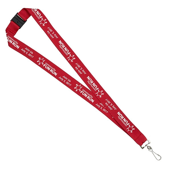 1" Silkscreen Lanyard with Breakaway Release - Domestic