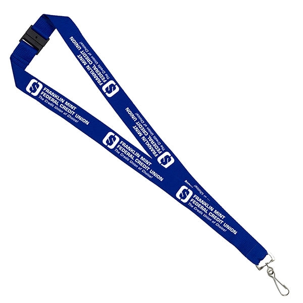 1" Silkscreen Lanyard with Breakaway Release - Domestic