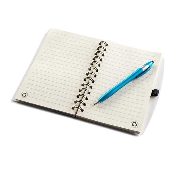 Plastic Spiral Bound Journal With Pen