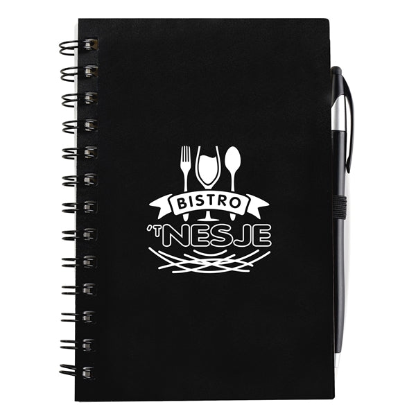 Plastic Spiral Bound Journal With Pen