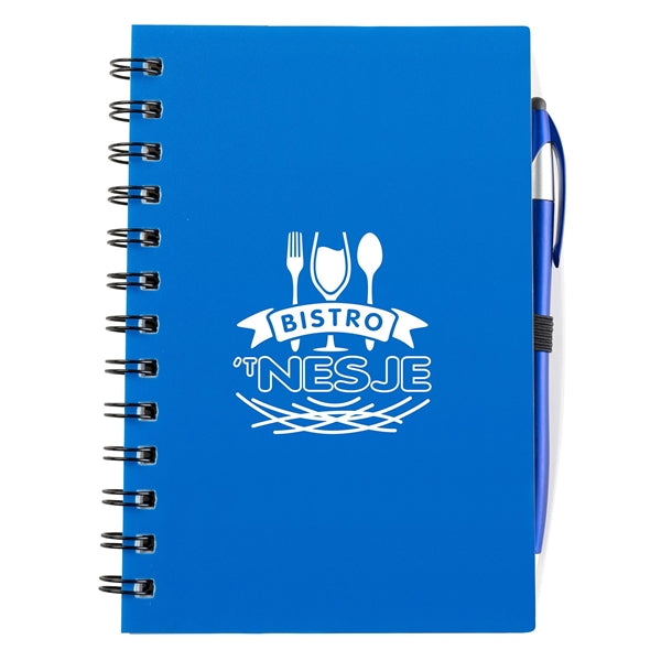 Plastic Spiral Bound Journal With Pen