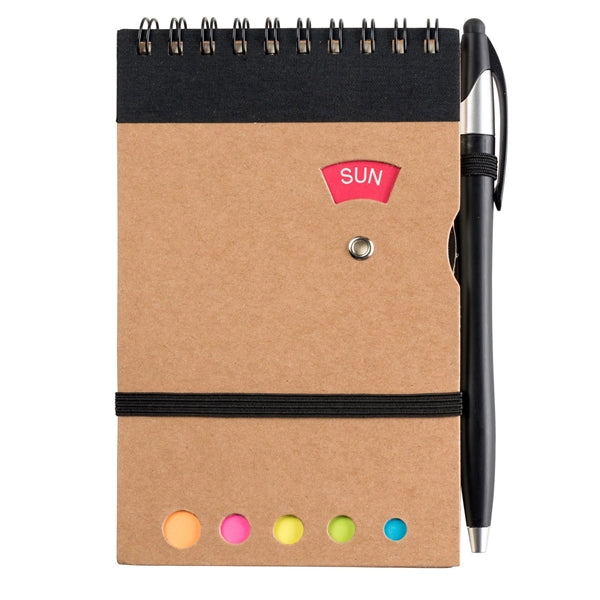 Grained Cardboard Spiral Bound 70 Sheet Journal
