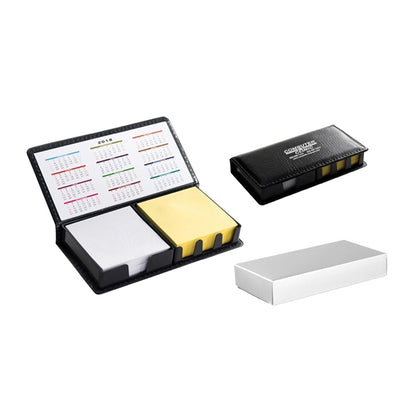 Pvc Blackdesk Caddy With Yellow Sticky Notes And Plain Paper