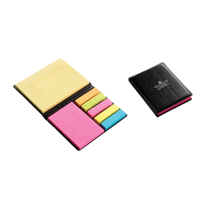 Black Leatherette Pvc Memo/Sticky Gift Set