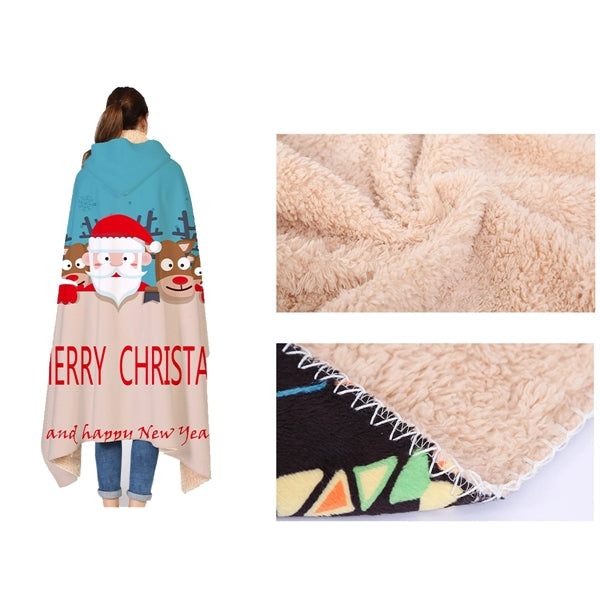 Double Layer Hooded Blanket Cloak