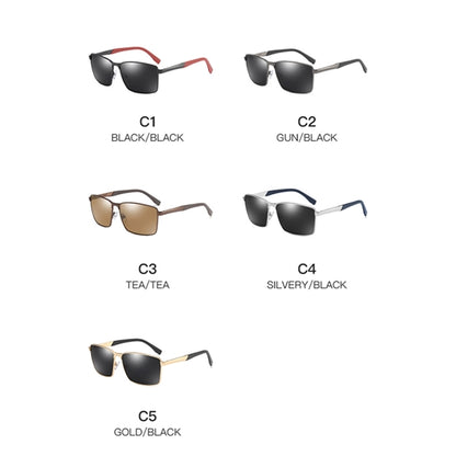 Rectangular Polarized Sunglasses UV400 Protection