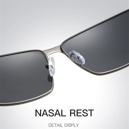 Rectangular Polarized Sunglasses UV400 Protection