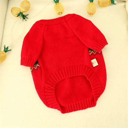 Dog Sweater Christmas Knitted pet Clothing