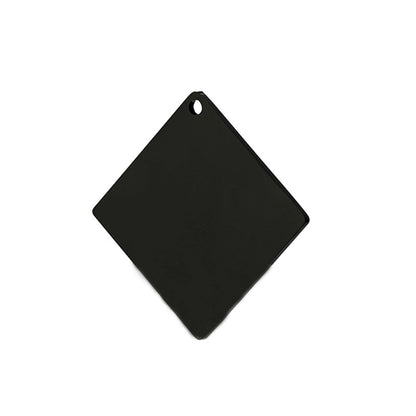 Metal Round Square Pendant Keychain