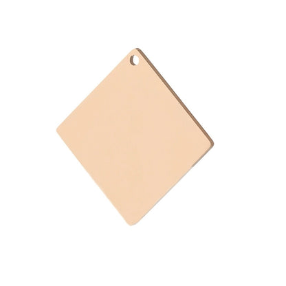 Metal Round Square Pendant Keychain