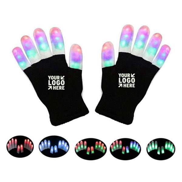 Flashing LED Christmas Gloves