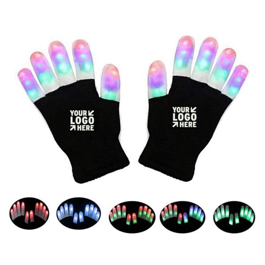 Flashing LED Christmas Gloves