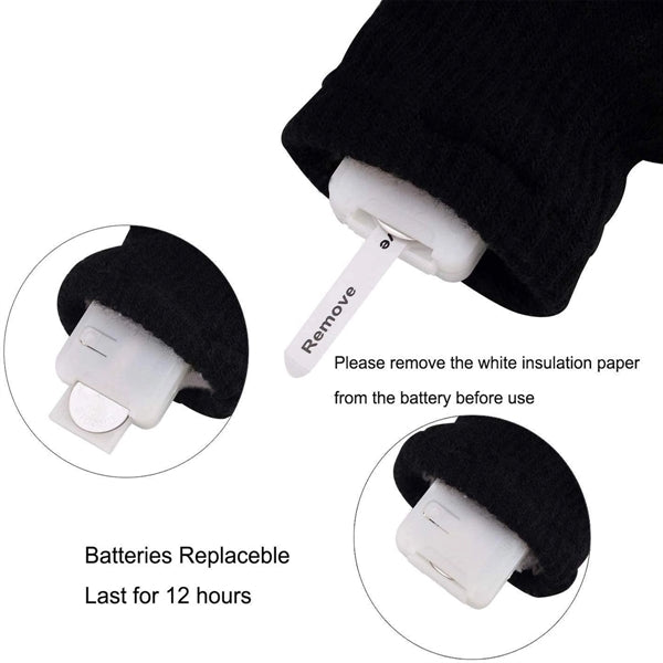 Flashing LED Christmas Gloves