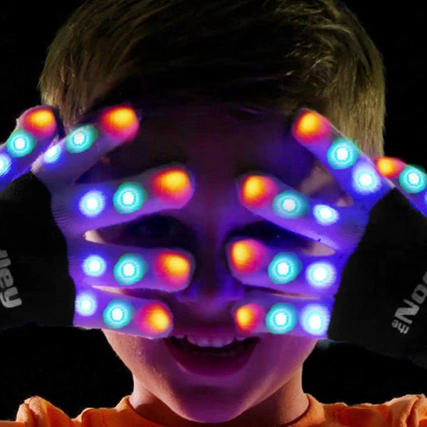 Flashing LED Christmas Gloves