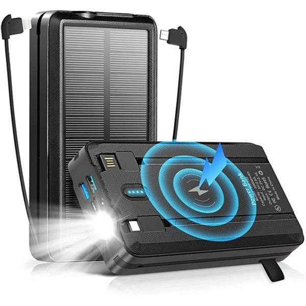 30000mAh Wireless Solar Charger Power Bank