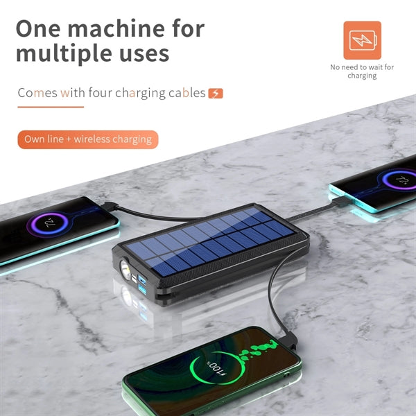 30000mAh Wireless Solar Charger Power Bank