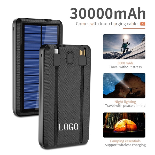 30000mAh Wireless Solar Charger Power Bank