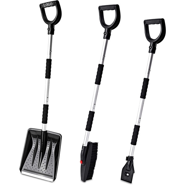 3-in-1 Ice Scraper Kit and Snow Shovel Brush