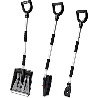 3-in-1 Ice Scraper Kit and Snow Shovel Brush