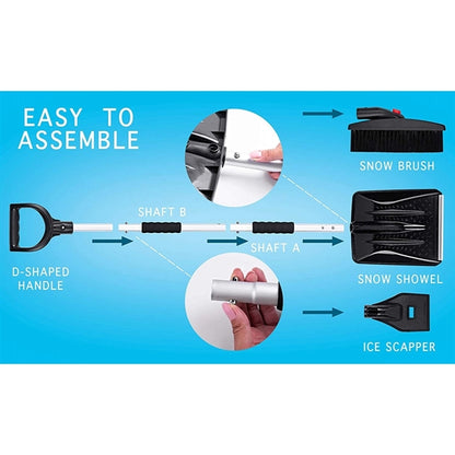 3-in-1 Ice Scraper Kit and Snow Shovel Brush