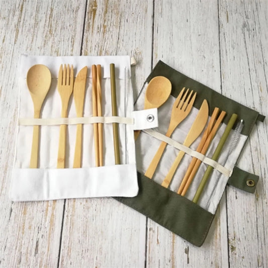 Solid colour Portable cutlery 6-piece set