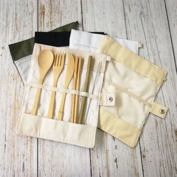 Solid colour Portable cutlery 6-piece set