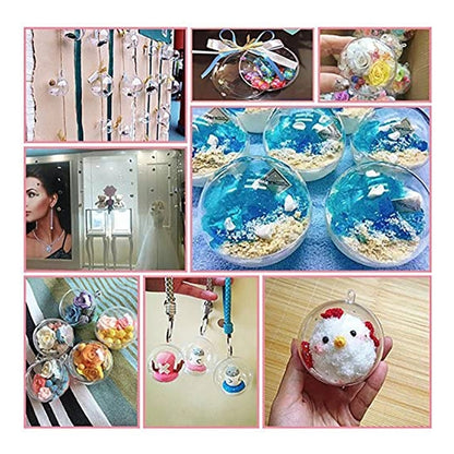 Clear Plastic Ball Christmas Ornament Tree Decor DIY Display