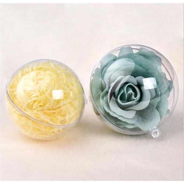 Clear Plastic Ball Christmas Ornament Tree Decor DIY Display