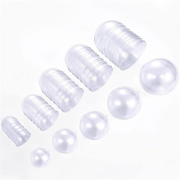Clear Plastic Ball Christmas Ornament Tree Decor DIY Display
