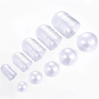Clear Plastic Ball Christmas Ornament Tree Decor DIY Display