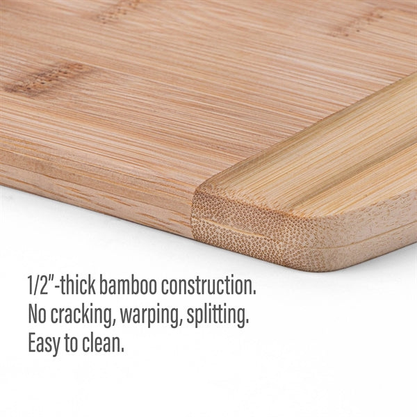 The Brisbane 11-Inch Two-Tone Deluxe Bamboo Cutting Board