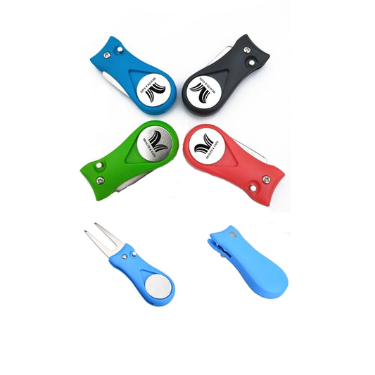 Golf Divot Repair Tool Foldable Stainless Steel Switchblade