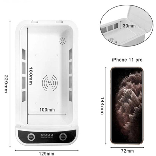 UV Phone Sanitizer and Wireless Charger Combo