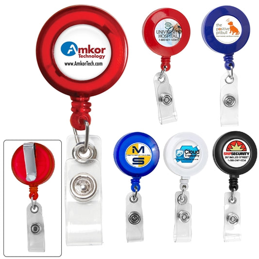 30" Cord Round Retractable Badge Reel
