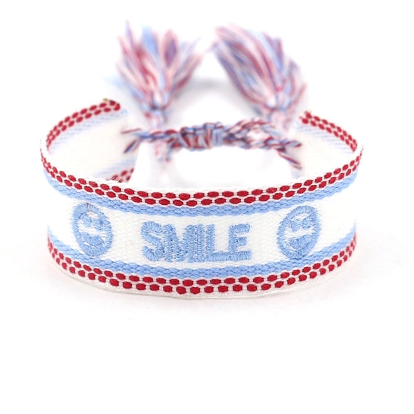 Embroidery Bracelet Woven Wristband With Tassels
