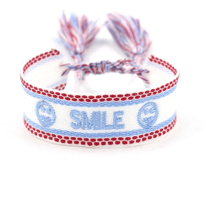 Embroidery Bracelet Woven Wristband With Tassels