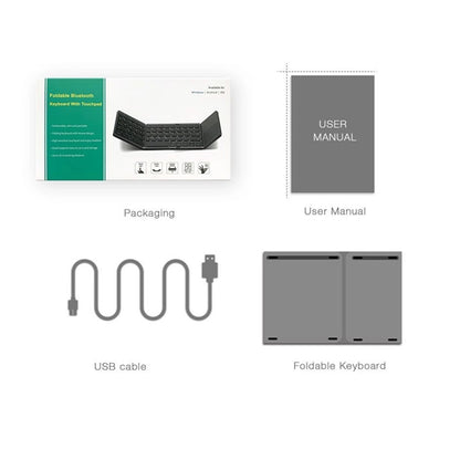 Mini Wireless Folding Keyboard Touch Pad