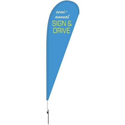 10' Double Sided Teardrop Banner w/ Premium Hardware & Spike