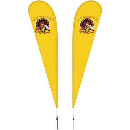 12' Double Sided Teardrop Banner w/ Premium Hardware & Spike