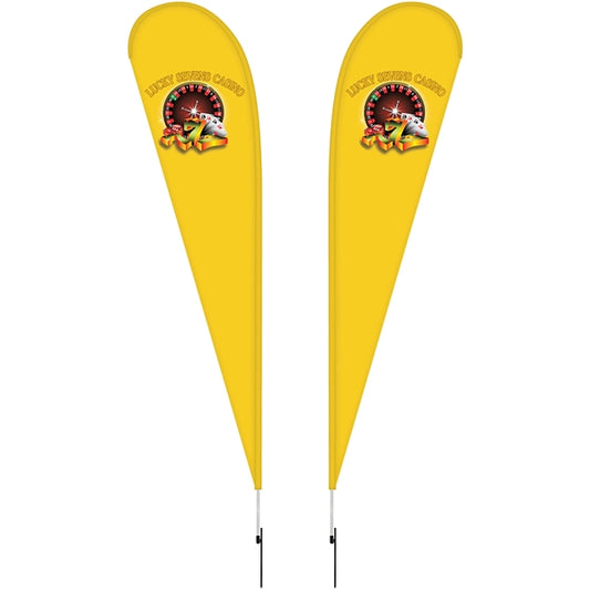 12' Double Sided Teardrop Banner w/ Premium Hardware & Spike