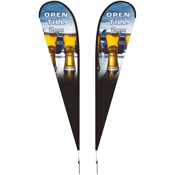 15' Double Sided Teardrop Banner w/ Premium Hardware & Spike