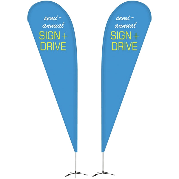 10' Double Sided Teardrop Banner w/ Premium Hardware & Base