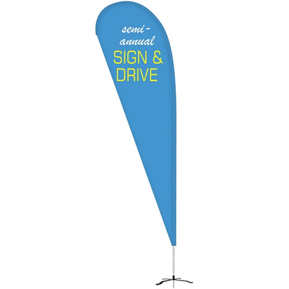 10' Double Sided Teardrop Banner w/ Premium Hardware & Base